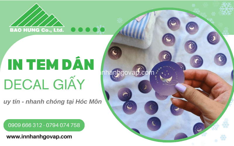 in tem dán decal giấy Hóc Môn