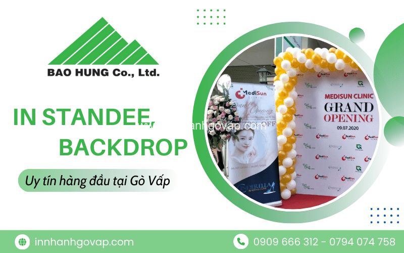 in standee backdrop Gò Vấp