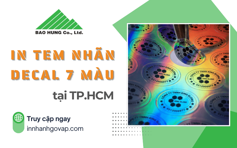 in tem nhãn decal 7 màu tại HCM