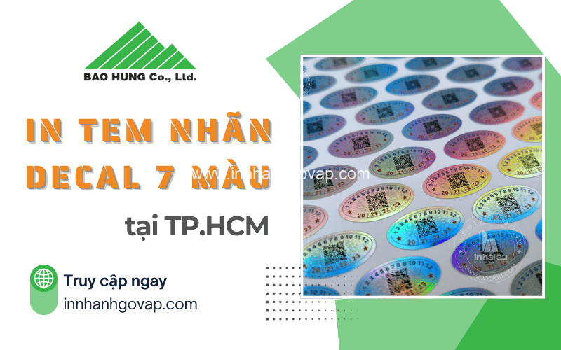in tem nhãn decal 7 màu tại HCM
