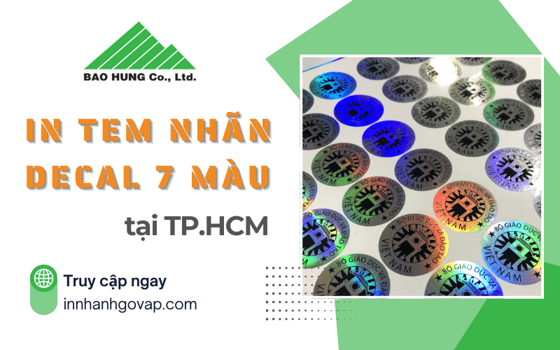in tem nhãn decal 7 màu tại HCM