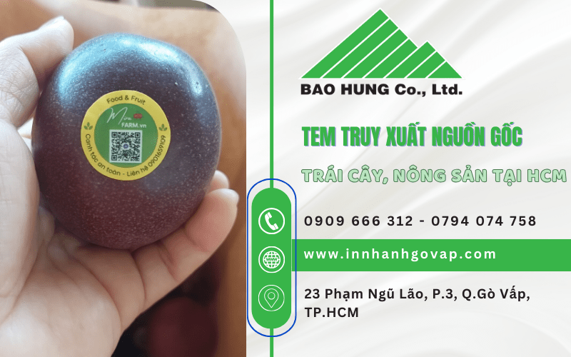 Tem truy xuất nguồn gốc nông sản tại HCM